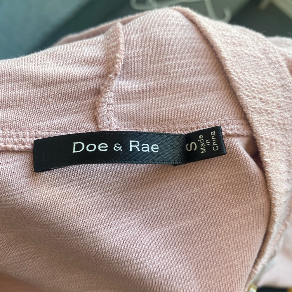 Doe & Rae Pink Button Hoodie - Picture 5 of 6